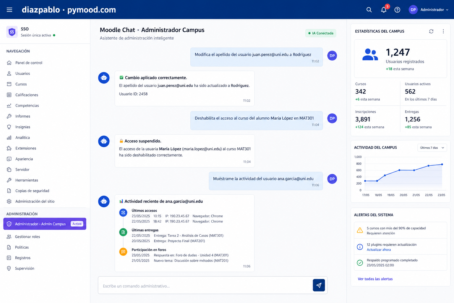 Vista admin talktomood.com